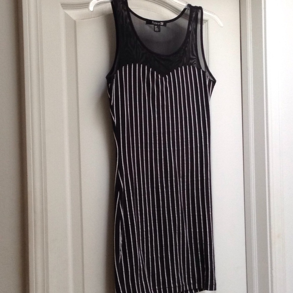 Striped Mesh dress